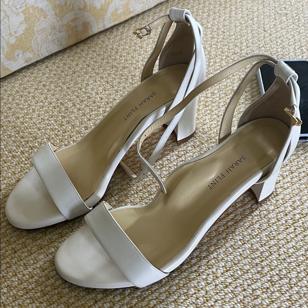 Sarah Flint Elegant Cream Heeled Sandals